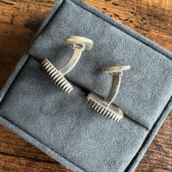 David Yurman Royal Cord Cufflinks w/ Black Diamonds - Picture 13 of 15